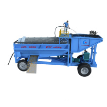 Movable Compost Alluvial Gold Mine Rotary Portable Diamond Washing Machine Waste Gold Trommel Screen With Hopper